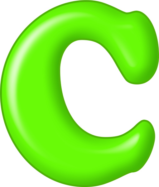 Буква а зеленая