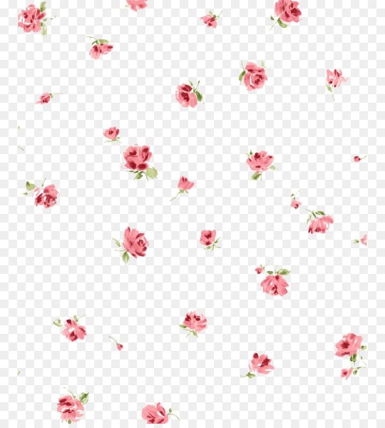 Цветочный принт на прозрачном фоне