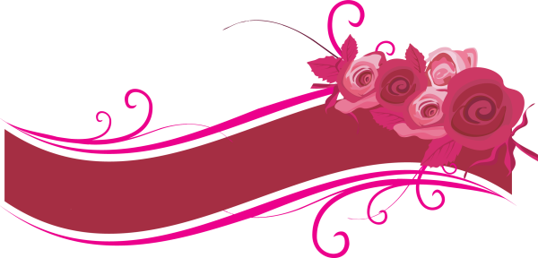 Ленточка для надписи с цветами