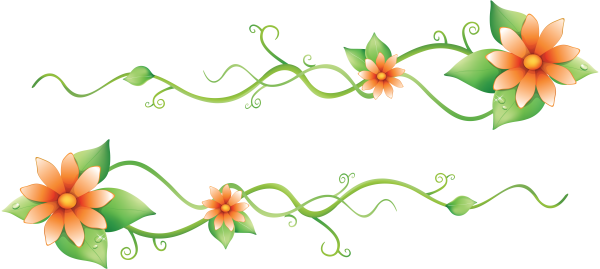 Цветочный орнамент в полосе