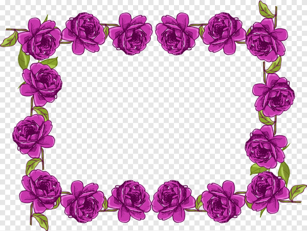 Квадратная рамка из цветов