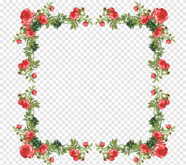 Квадратная рамка из цветов