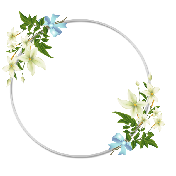 Рамка Цветочная белая