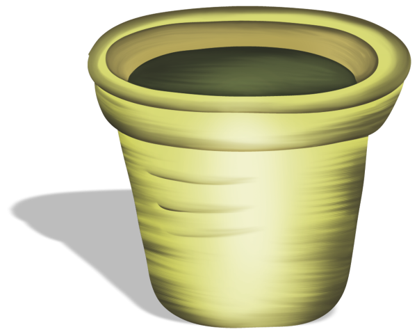 Цветочный горшок на прозрачном фоне