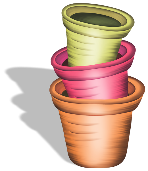 Цветочный горшок на прозрачном фоне