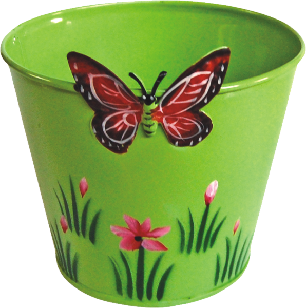 Цветочные горшки с изображением бабочки