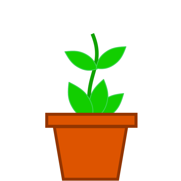 Цветочный горшок мультяшный