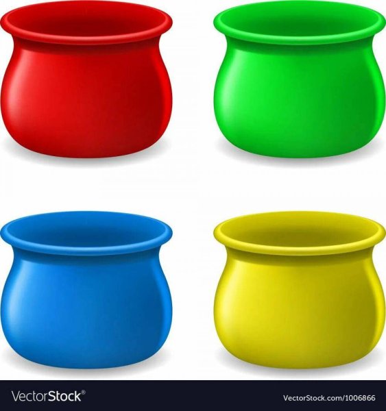 Цветные баночки для изучения цвета