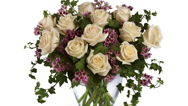 Букет цветов на прозрачном