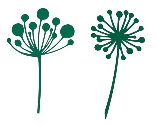 Стилизованный цветок курая