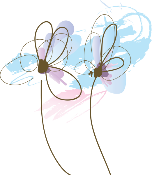 Стильные векторные цветы