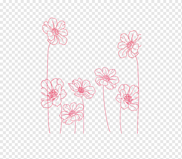 Цветочки в линию