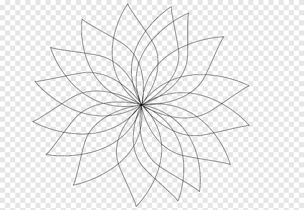 Цветок линии лепестки