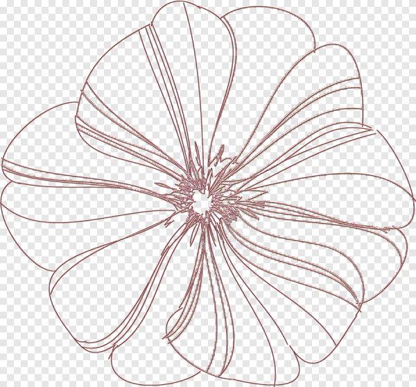 Векторные линии цветы