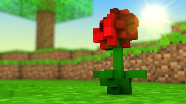 Роза в МАЙНКРАФТЕ
