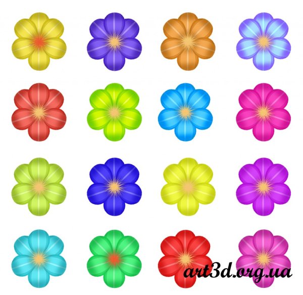 Яркие цветы для вырезания