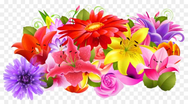 Цветы на прозрачном фоне