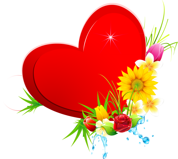 Сердечки цветочки