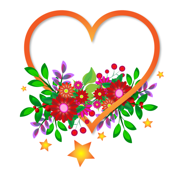 Сердечки цветочки