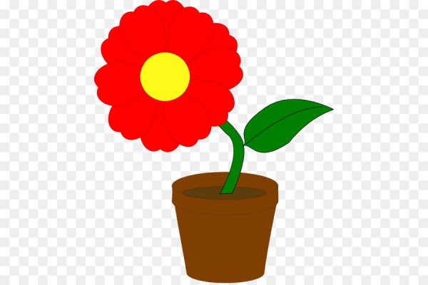 Мультяшные цветочки в горшке