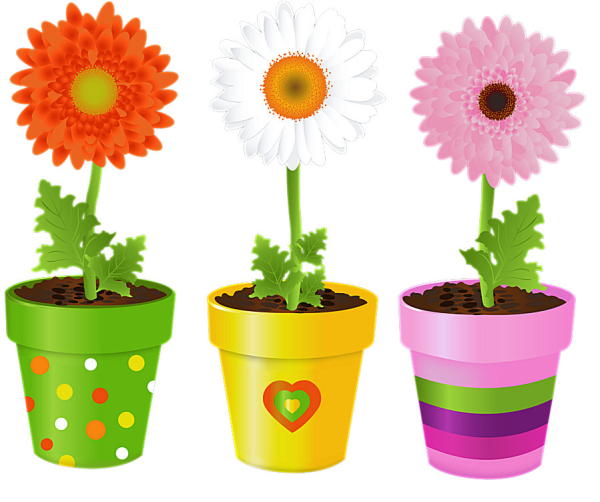 Цветочек в горшке