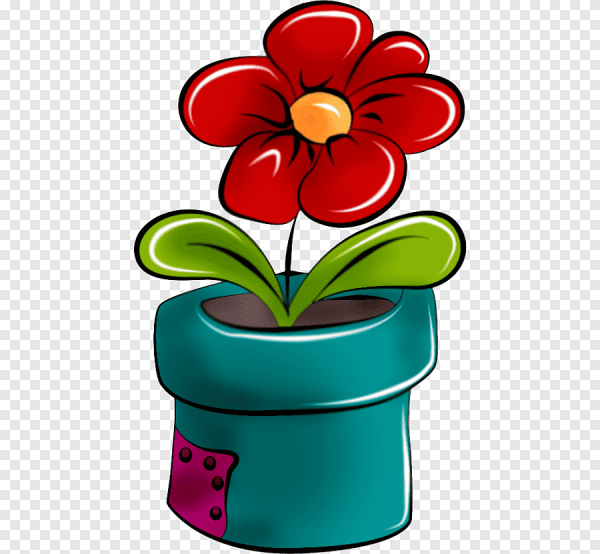 Цветочек в горшочке