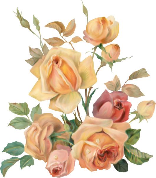 Винтажные цветы для фотошопа