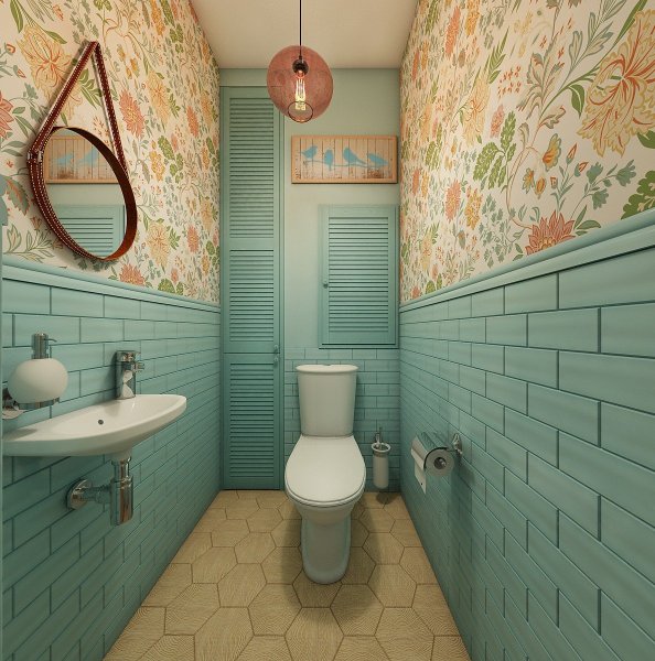 Туалет в стиле Прованс