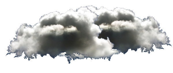 Грозовая туча на белом фоне