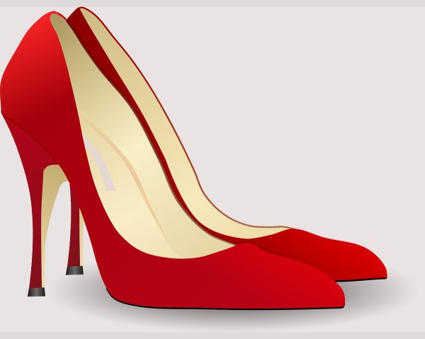 Женские туфли на прозрачном фоне