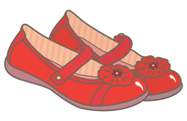 Детские туфли для девочки вектор