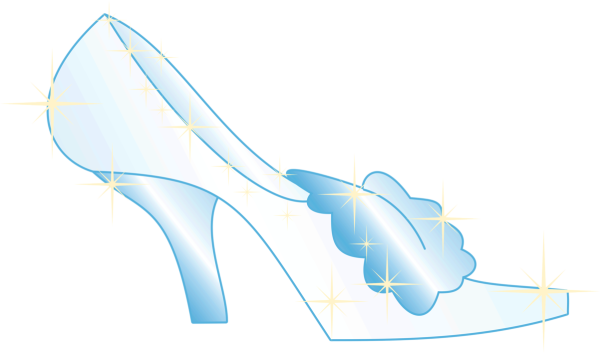 Туфли Золушки на прозрачном фоне