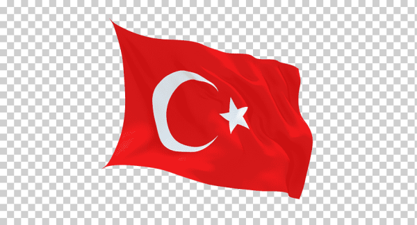 Флаг Турции на прозрачном фоне