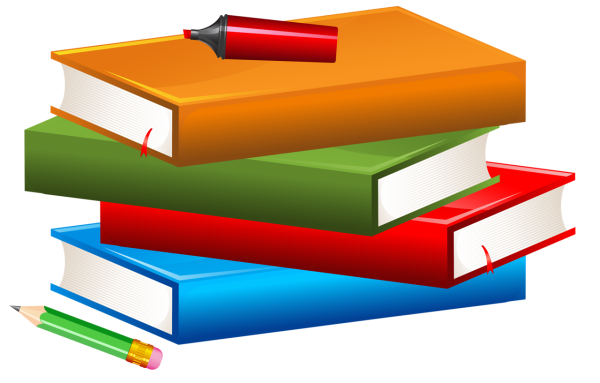 Стопка книг на прозрачном фоне