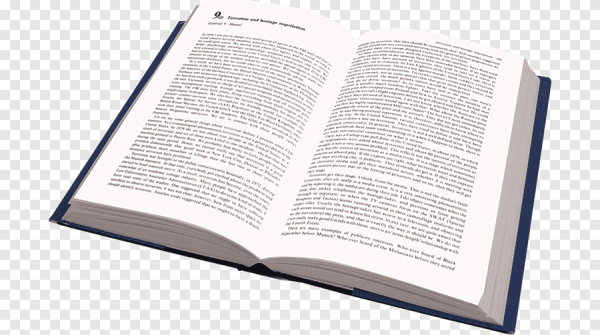 Изображение раскрытой книги с текстом