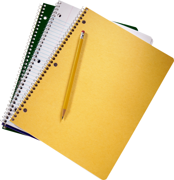 Блокнот на прозрачном фоне