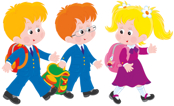 Ученики идут в школу фон