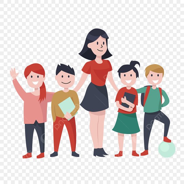 Учитель на прозрачном фоне