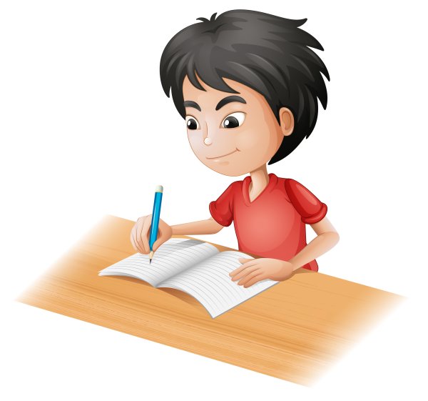 Ученик пишет