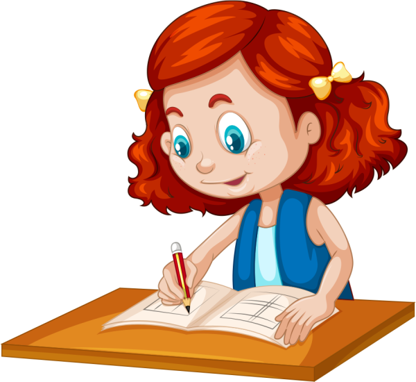 Дети пишут мультяшная