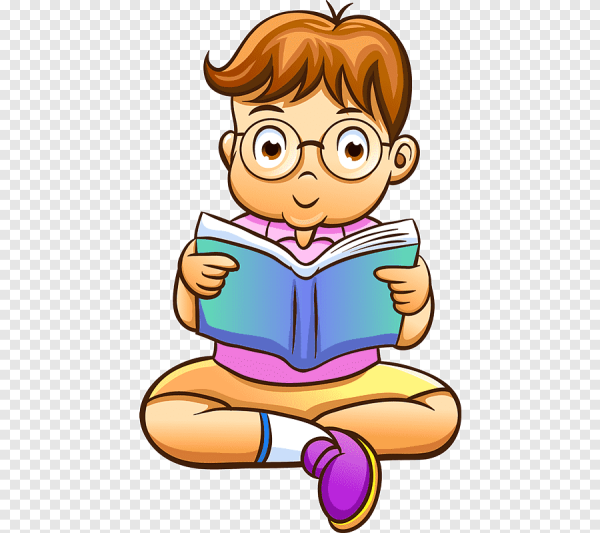 Мультяшные дети с книгами