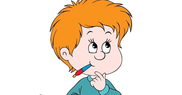 Ребенок думает иллюстрация