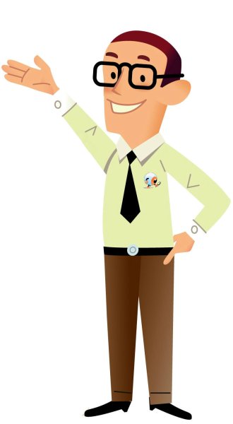 Учитель мужчина мультяшный