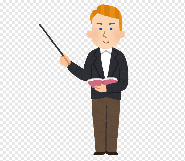 Человек с указкой на прозрачном фоне