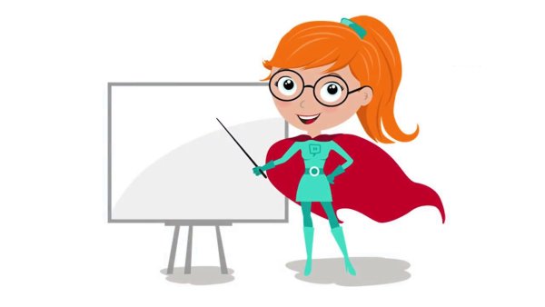 Мультяшный современный педагог