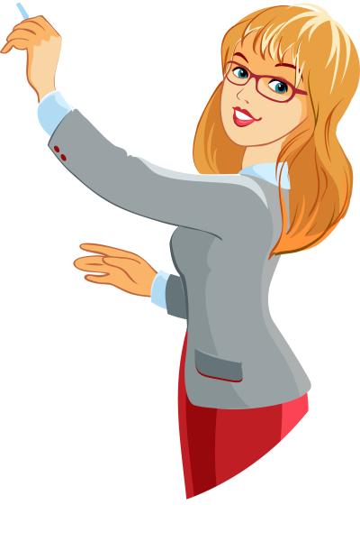 Учитель на прозрачном фоне