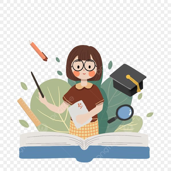 Учитель с книгой на белом фоне