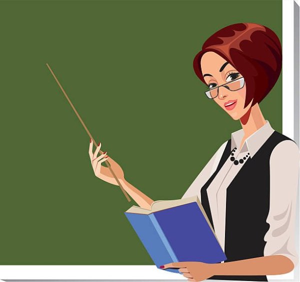 Указка в руках учителя