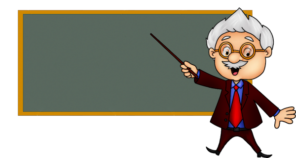 Мультяшный учитель с указкой