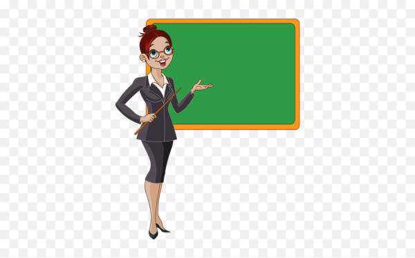 Учитель у доски мультяшный